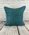20 x 20 Hemp Pillow Turkish Cushion Natural Blue Pillow Cushion Cover #6415