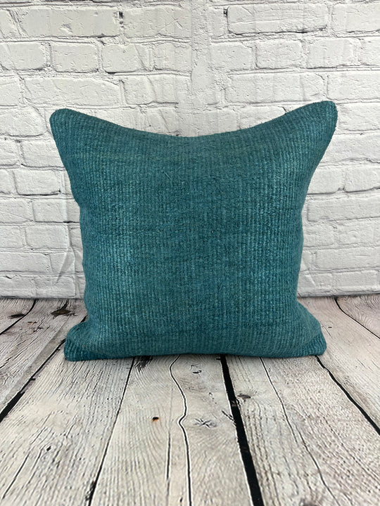 20 x 20 Hemp Pillow Turkish Cushion Natural Blue Pillow Cushion Cover #6415