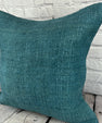 20 x 20 Hemp Pillow Turkish Cushion Natural Blue Pillow Cushion Cover #6415