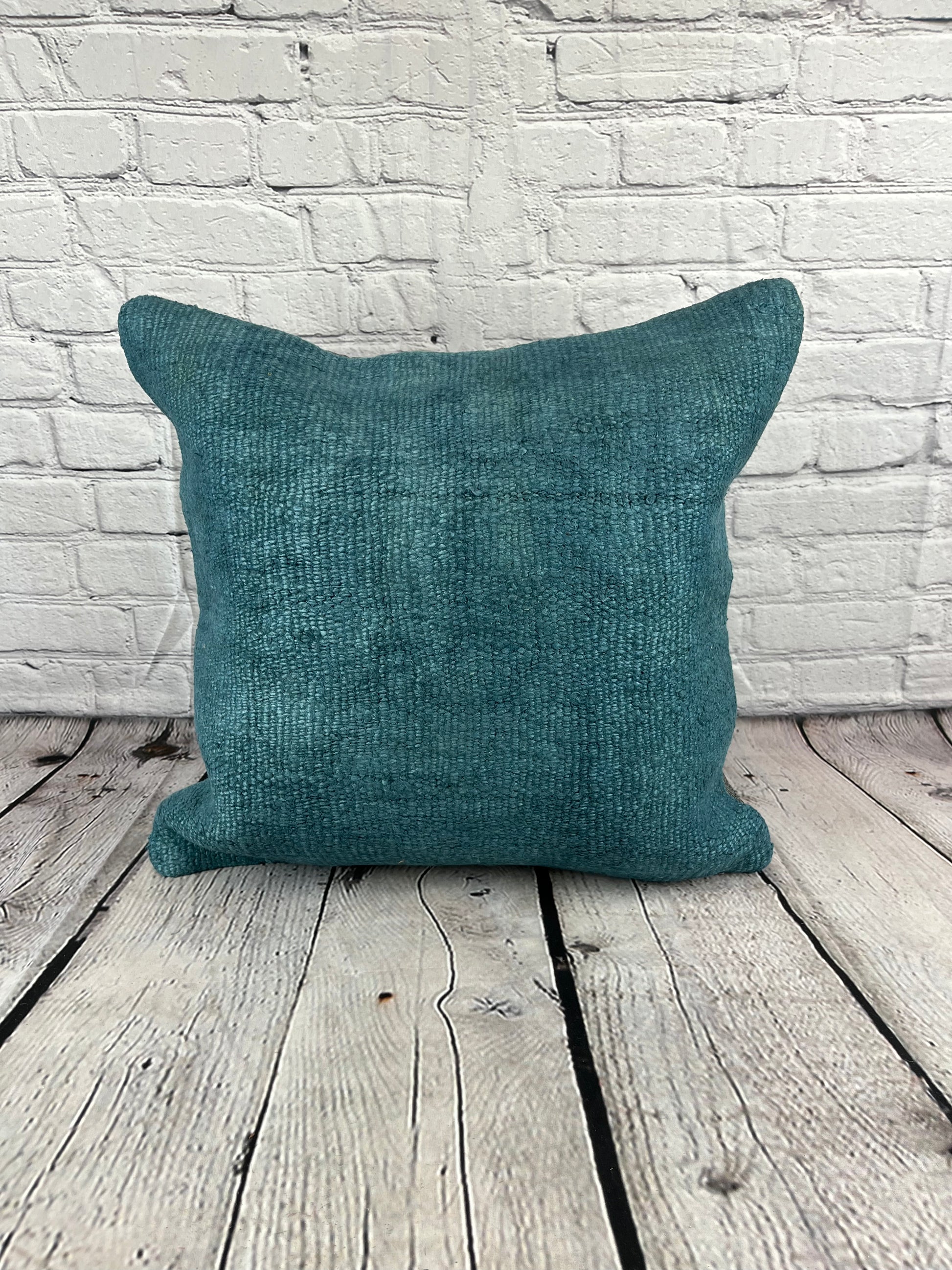 20 x 20 Hemp Pillow Turkish Cushion Natural Blue Pillow Cushion Cover #6418