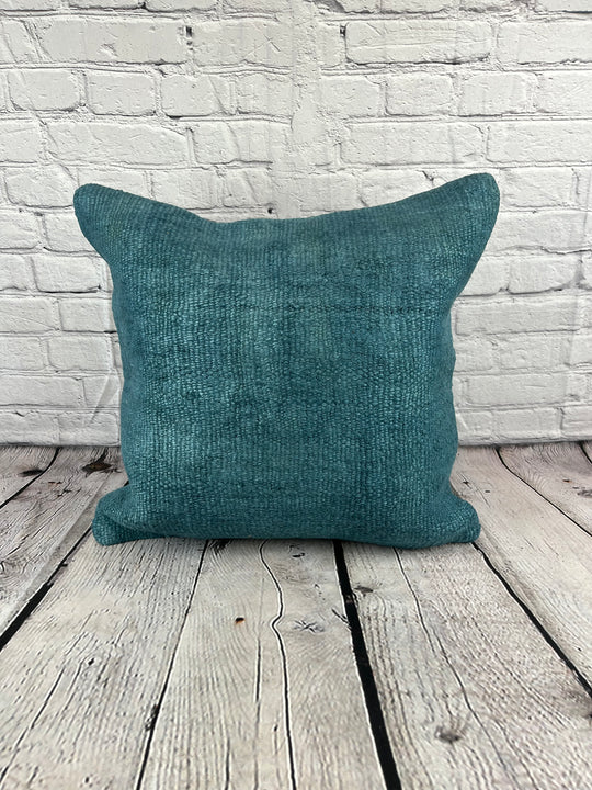 20 x 20 Hemp Pillow Turkish Cushion Natural Blue Pillow Cushion Cover #6418