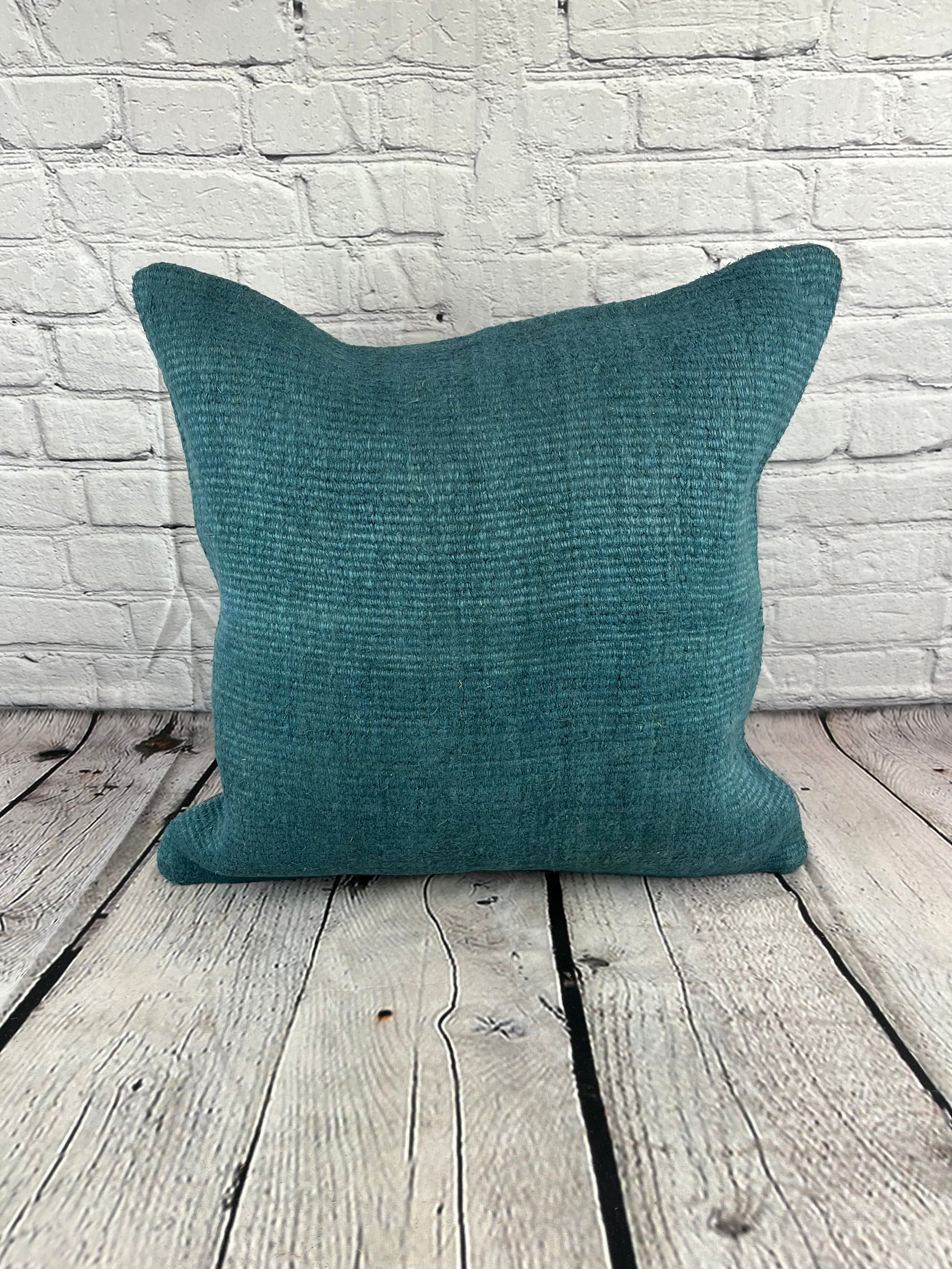 20 x 20 Hemp Pillow Turkish Cushion Natural Blue Pillow Cushion Cover #6416