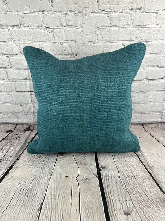 20 x 20 Hemp Pillow Turkish Cushion Natural Blue Pillow Cushion Cover #6416
