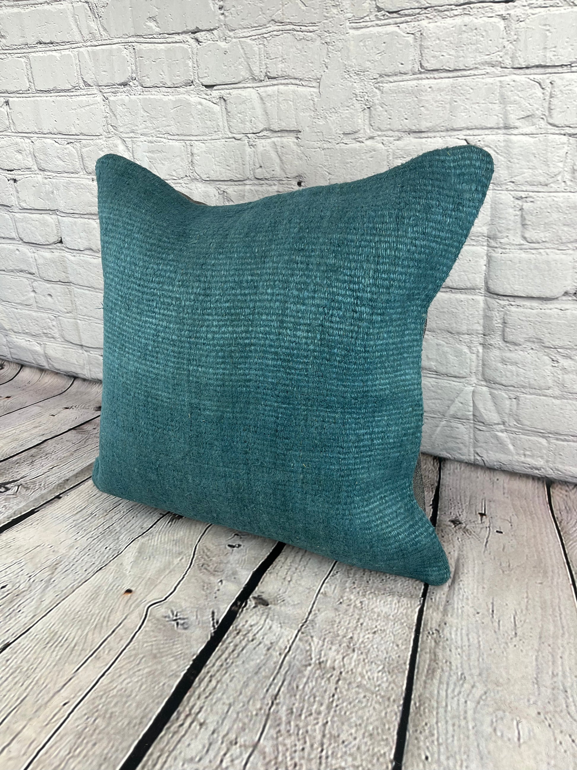 20 x 20 Hemp Pillow Turkish Cushion Natural Blue Pillow Cushion Cover #6416
