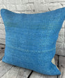 20 x 20 Hemp Pillow Turkish Cushion Natural Sky Blue Pillow Cushion Cover #6439