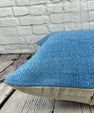 20 x 20 Hemp Pillow Turkish Cushion Natural Sky Blue Pillow Cushion Cover #6439