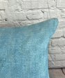 20 x 20 Hemp Pillow Turkish Cushion Natural Sky Blue Pillow Cushion Cover #6435