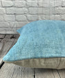 20 x 20 Hemp Pillow Turkish Cushion Natural Sky Blue Pillow Cushion Cover #6435