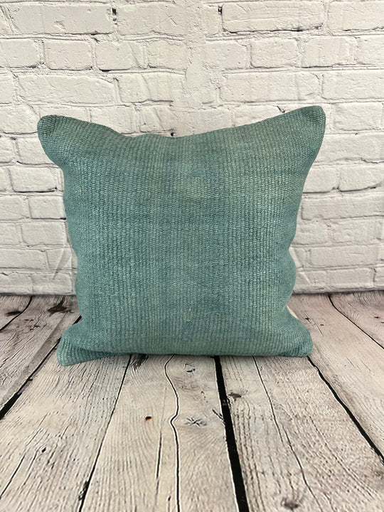20 x 20 Hemp Pillow Turkish Cushion Natural Blue Pillow Cushion Cover #6363