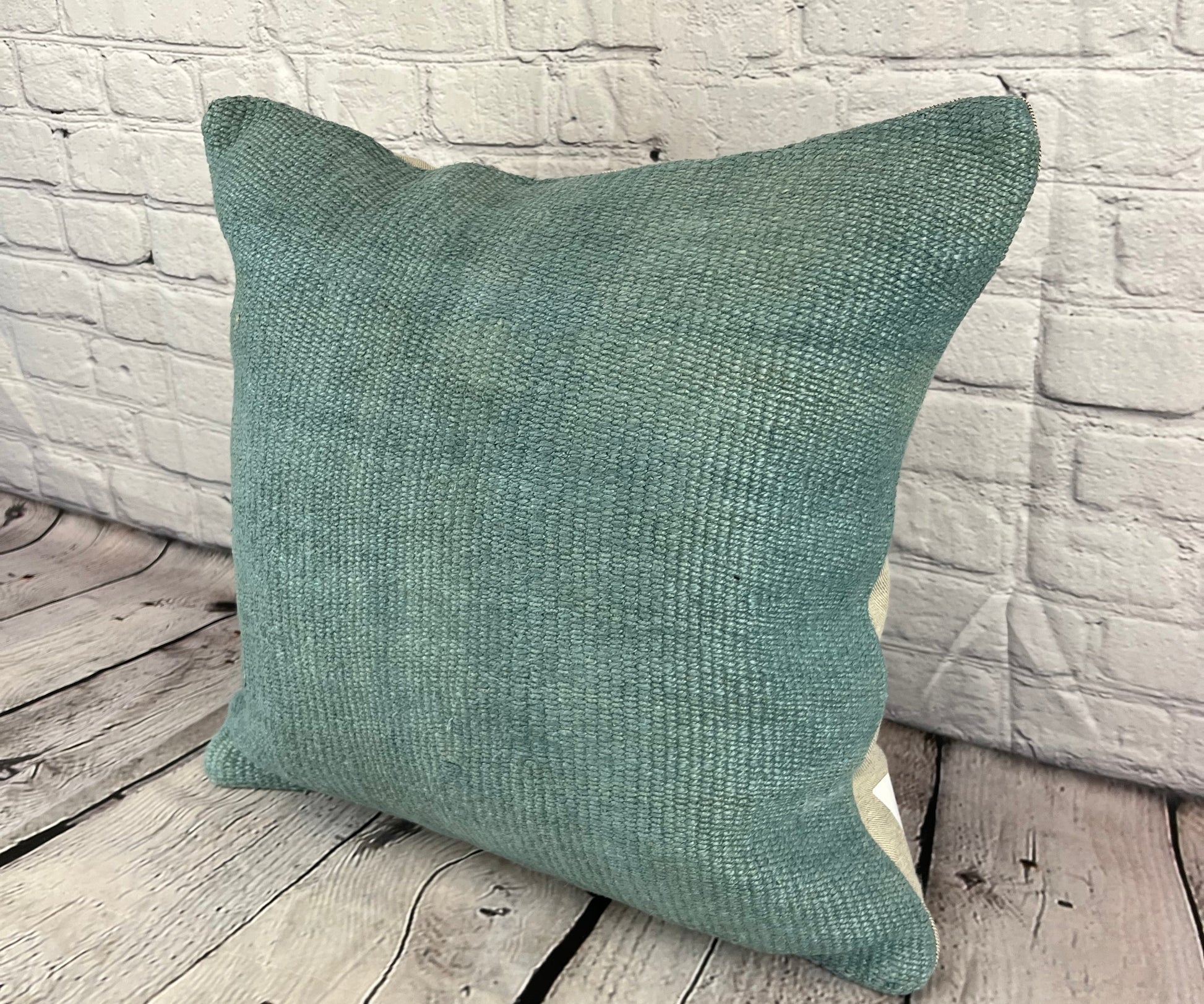 20 x 20 Hemp Pillow Turkish Cushion Natural Blue Pillow Cushion Cover #6363