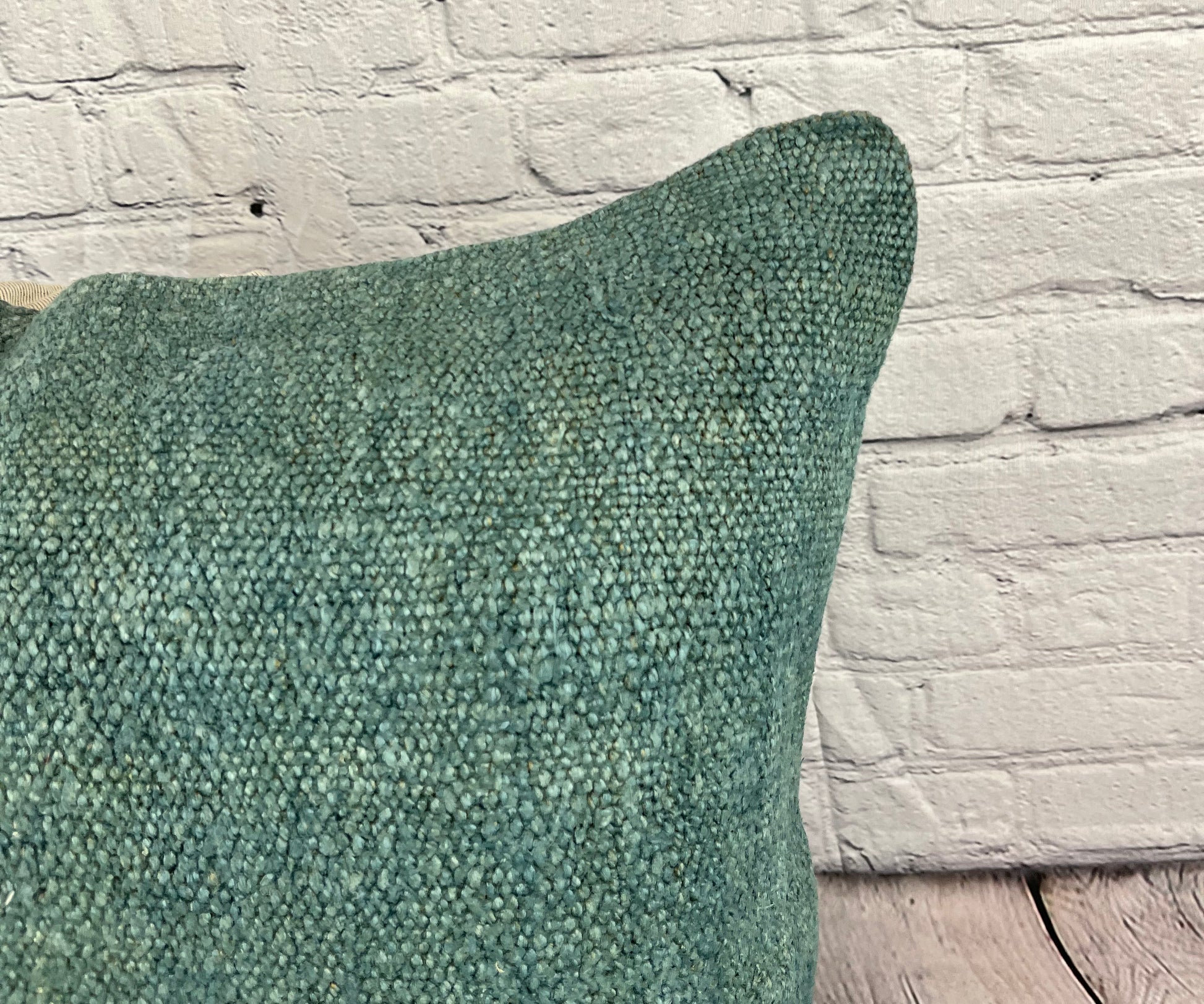 20 x 20 Hemp Pillow Turkish Cushion Natural Green Pillow Cushion Cover #6365