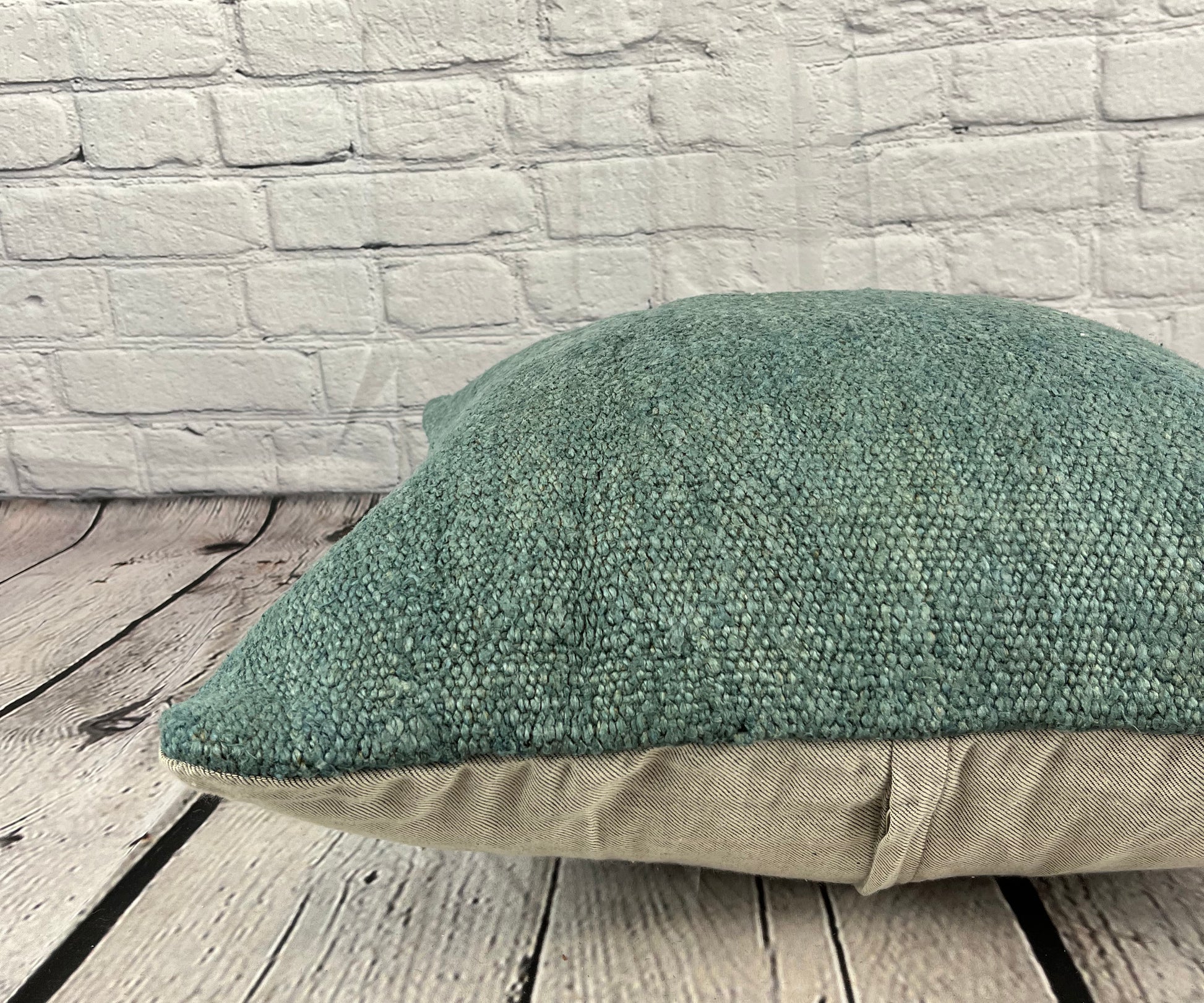20 x 20 Hemp Pillow Turkish Cushion Natural Green Pillow Cushion Cover #6365