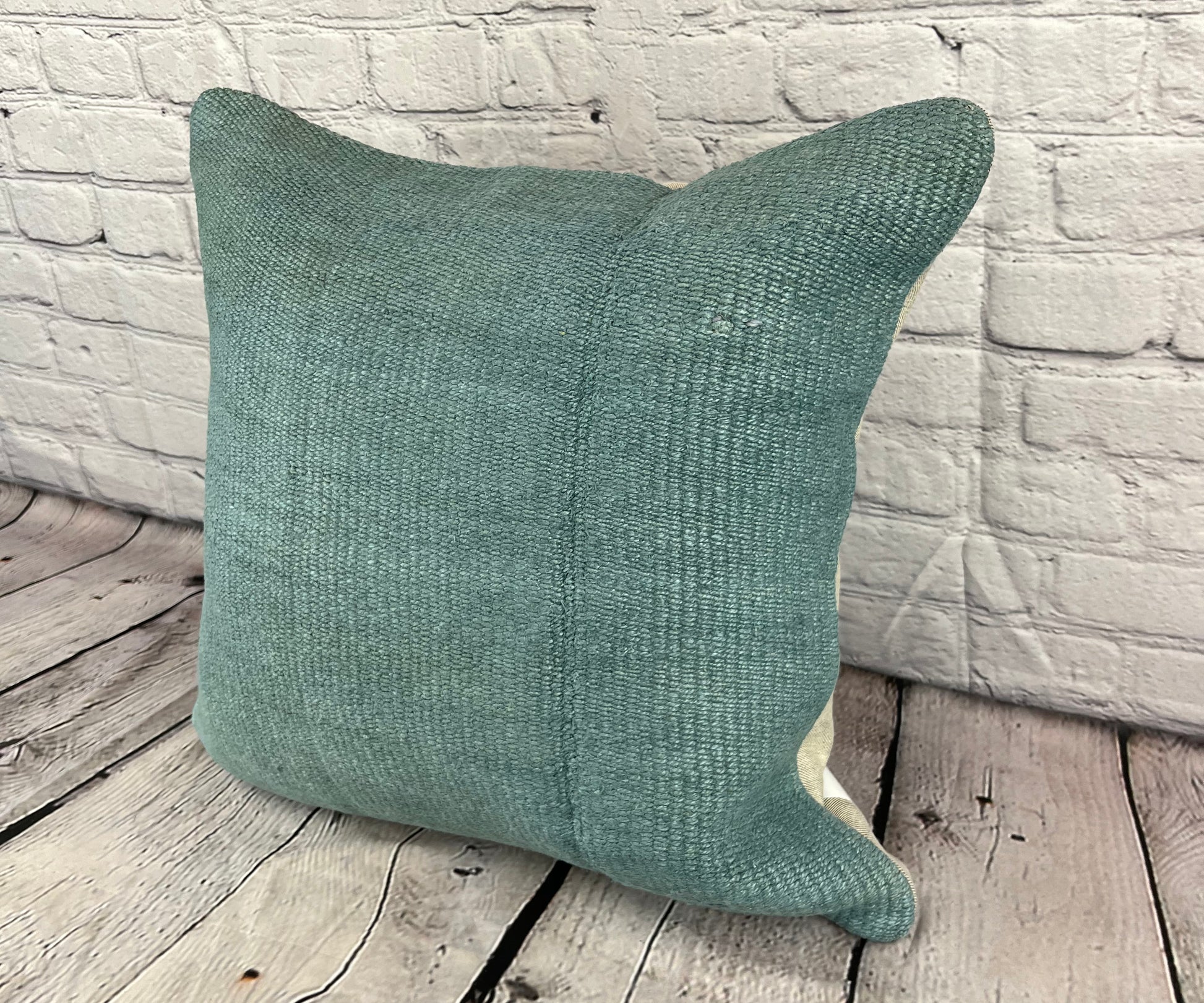 20 x 20 Hemp Pillow Turkish Cushion Natural Blue Pillow Cushion Cover #6366