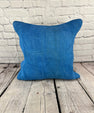 20 x 20 Hemp Pillow Turkish Cushion Natural Blue Pillow Cushion Cover #6446