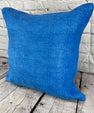 20 x 20 Hemp Pillow Turkish Cushion Natural Blue Pillow Cushion Cover #6450