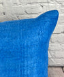20 x 20 Hemp Pillow Turkish Cushion Natural Blue Pillow Cushion Cover #6450