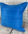 20 x 20 Hemp Pillow Turkish Cushion Natural Blue Pillow Cushion Cover #6451