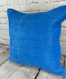 20 x 20 Hemp Pillow Turkish Cushion Natural Blue Pillow Cushion Cover #6448