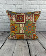 20 x 20 Kilim Pillow Turkish Cushion Natural Green Pillow Cushion Cover #6766