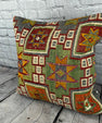 20 x 20 Kilim Pillow Turkish Cushion Natural Green Pillow Cushion Cover #6766