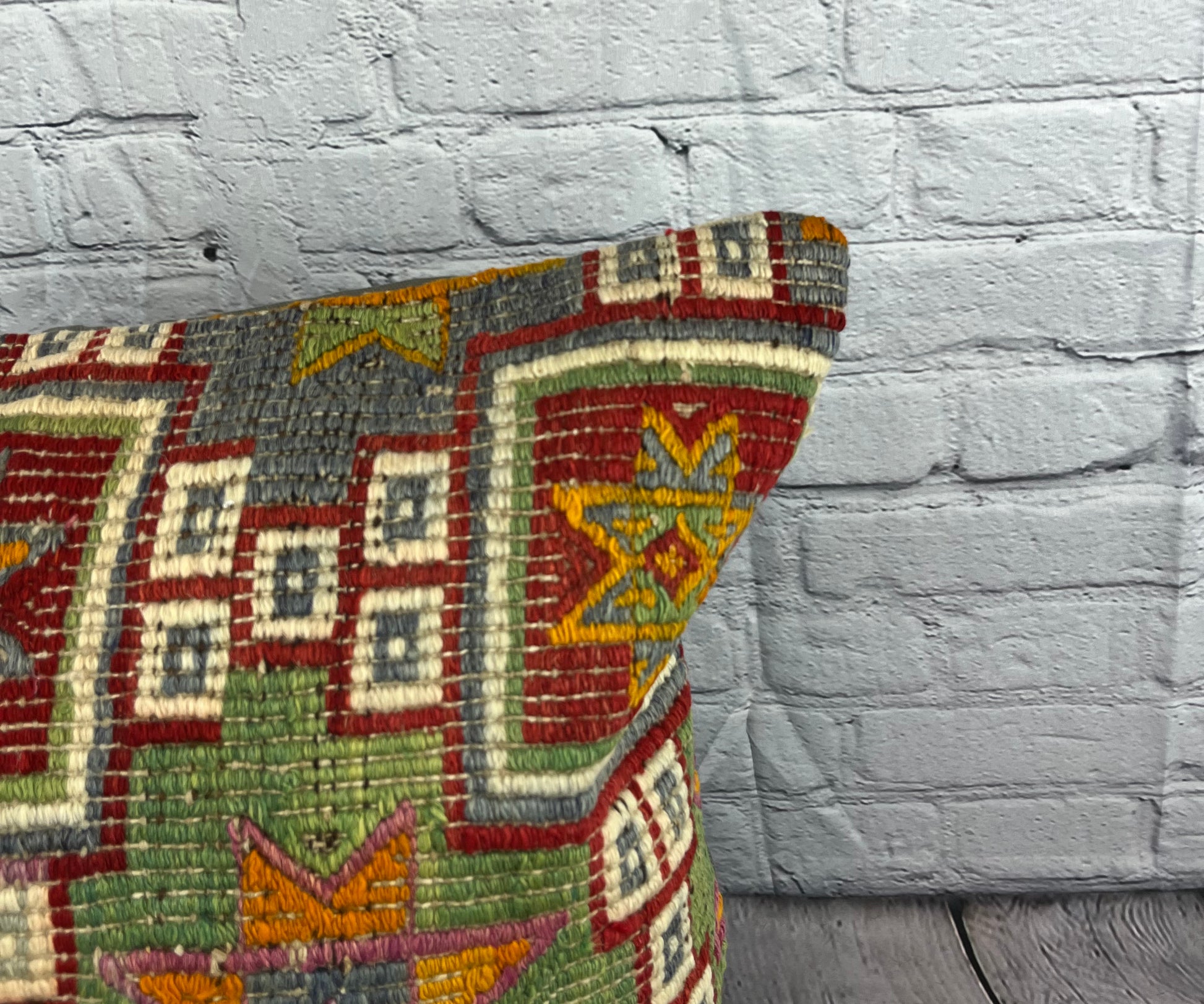 20 x 20 Kilim Pillow Turkish Cushion Natural Green Pillow Cushion Cover #6766