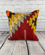 20 x 20 Kilim Pillow Turkish Cushion Natural Red Pillow Cushion Cover #6819