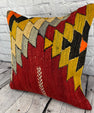 20 x 20 Kilim Pillow Turkish Cushion Natural Red Pillow Cushion Cover #6819