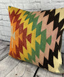 20 x 20 Kilim Pillow Turkish Cushion Natural Yellow Green Pillow Cushion Cover #6794
