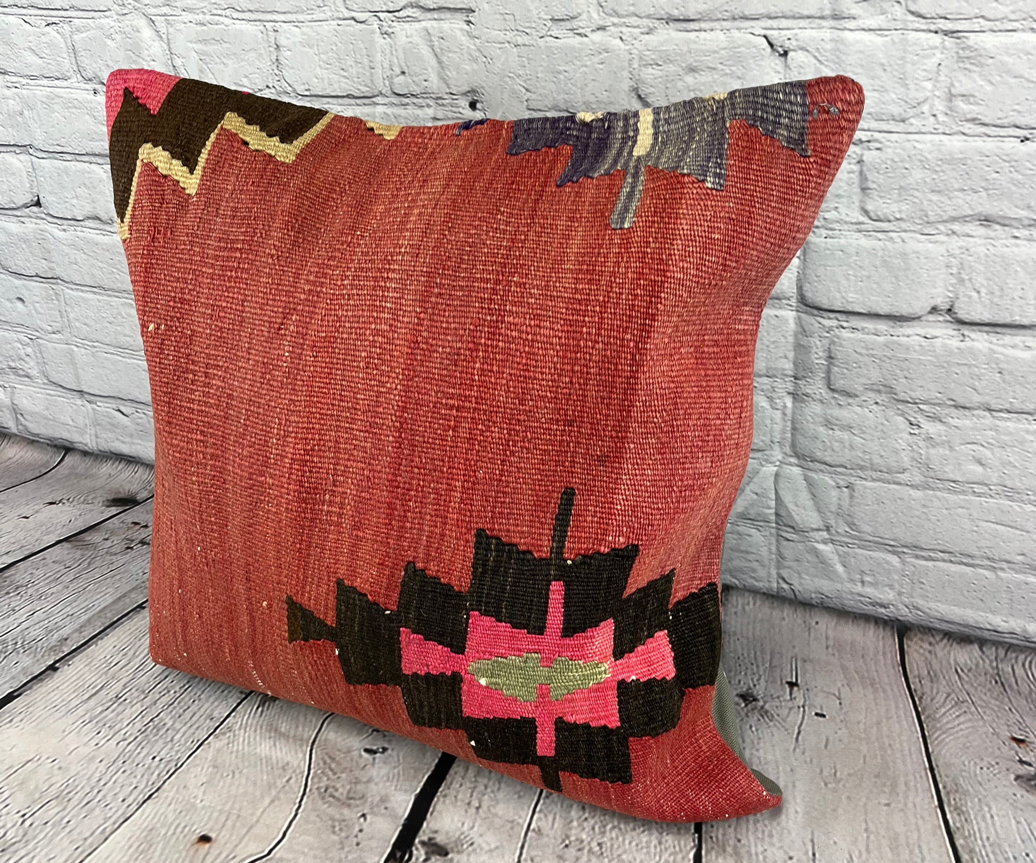 Turkish two pillow case turkish kilim 2024 pillow cover made pillow case square handmade kelim rug 20