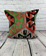 20 x 20 Kilim Pillow Turkish Cushion Natural Green Black Pillow Cushion Cover #6787