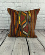 20 x 20 Kilim Pillow Turkish Cushion Natural Green Brown Pillow Cushion Cover #6797