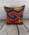 20 x 20 Kilim Pillow Turkish Cushion Natural Red Pillow Cushion Cover #6187