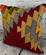 20 x 20 Kilim Pillow Turkish Cushion Natural Red Green Pillow Cushion Cover #6728