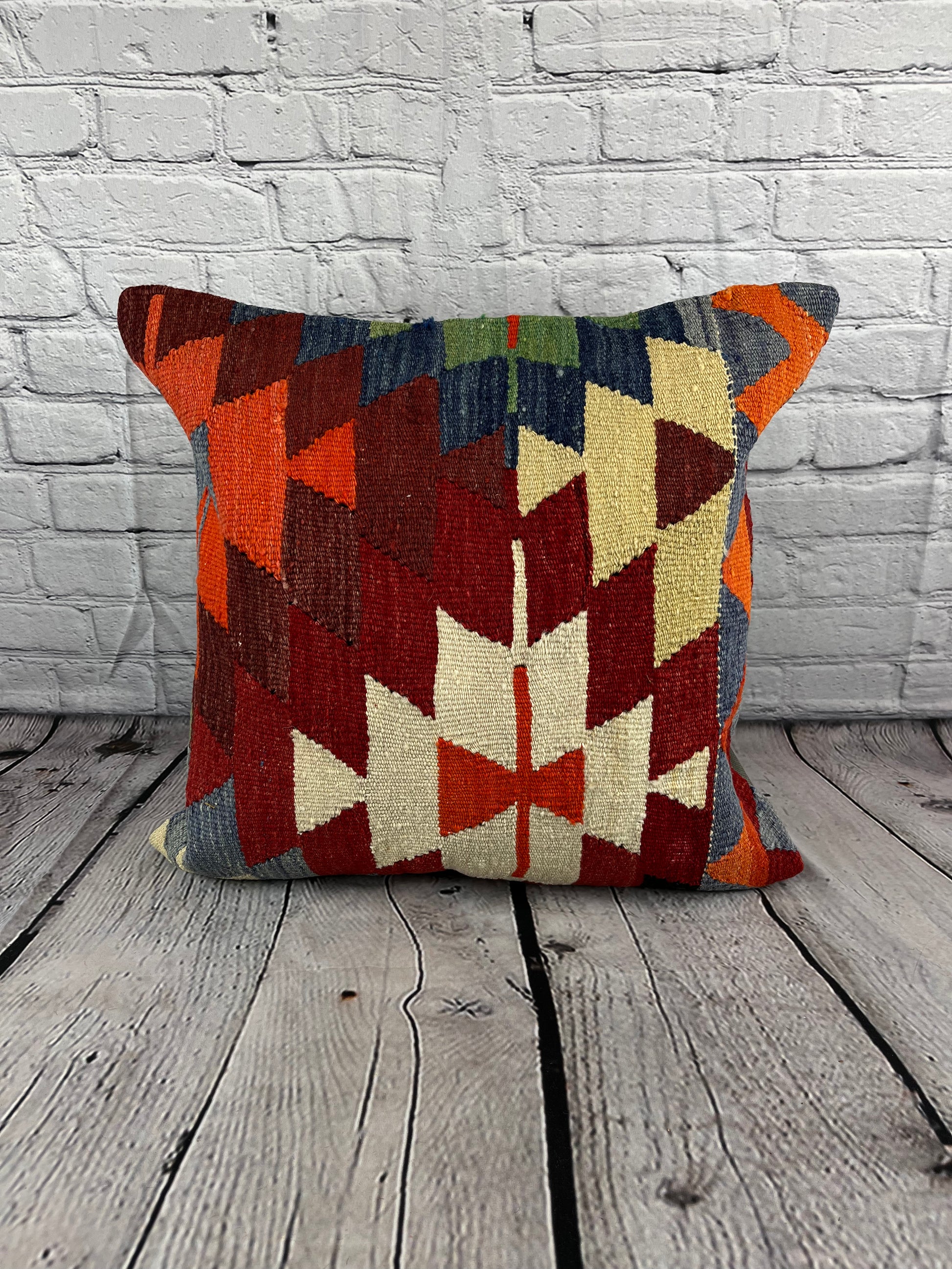 20 x 20 Kilim Pillow Turkish Cushion Natural Anatolian Brown Pillow Cushion Cover #6749
