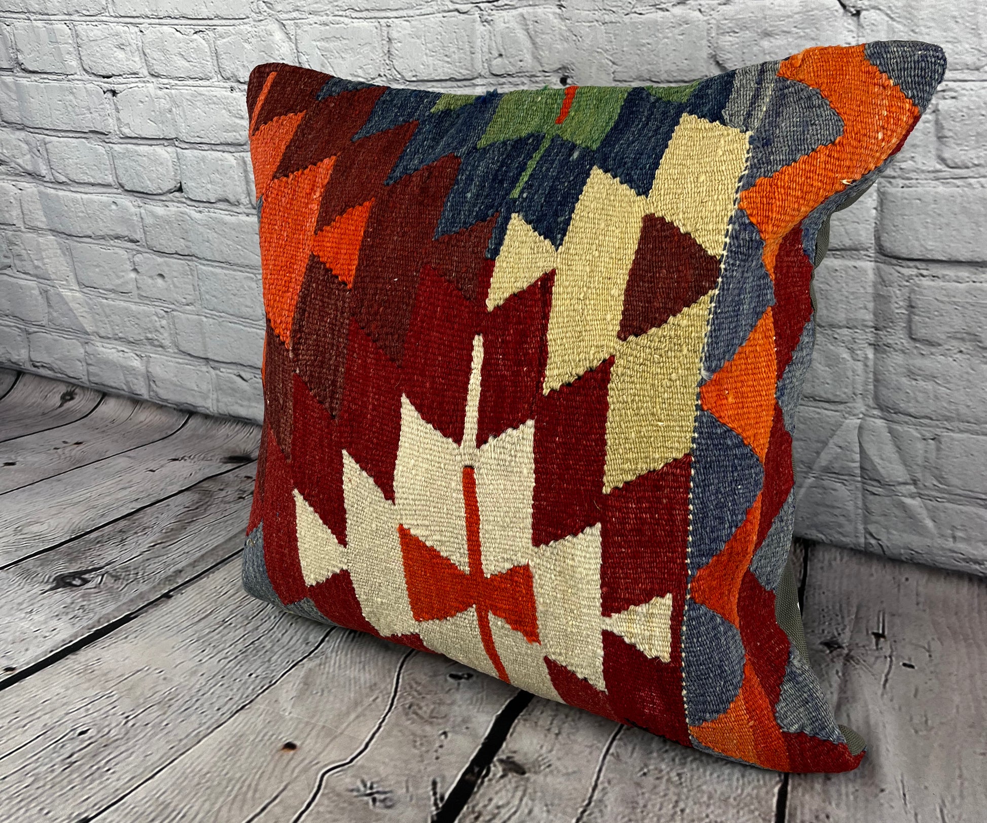 20 x 20 Kilim Pillow Turkish Cushion Natural Anatolian Brown Pillow Cushion Cover #6749