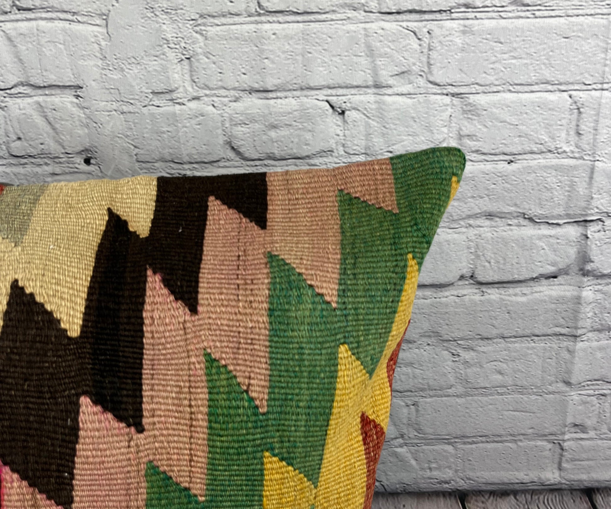 20 x 20 Kilim Pillow Turkish Cushion Natural Modern Pillow Cushion Cover #6745