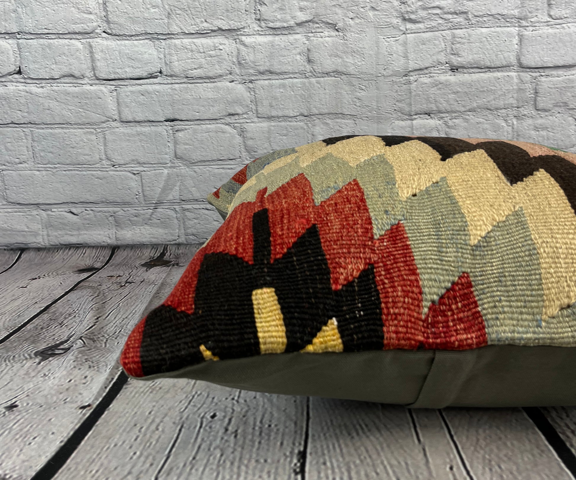 20 x 20 Kilim Pillow Turkish Cushion Natural Modern Pillow Cushion Cover #6745