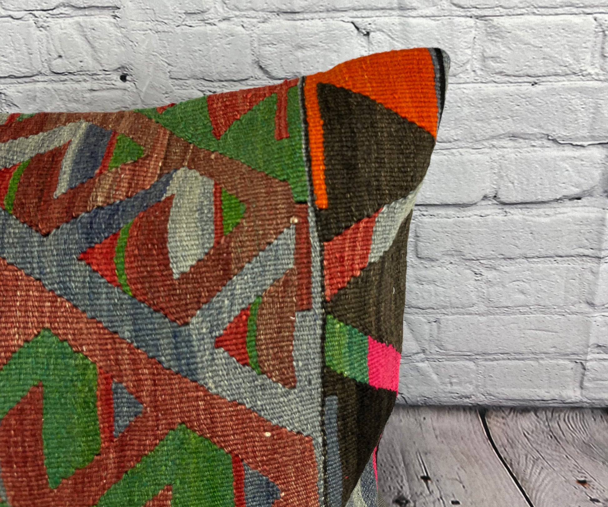 20 x 20 Kilim Pillow Turkish Cushion Natural Culture Pillow Cushion Cover #6758