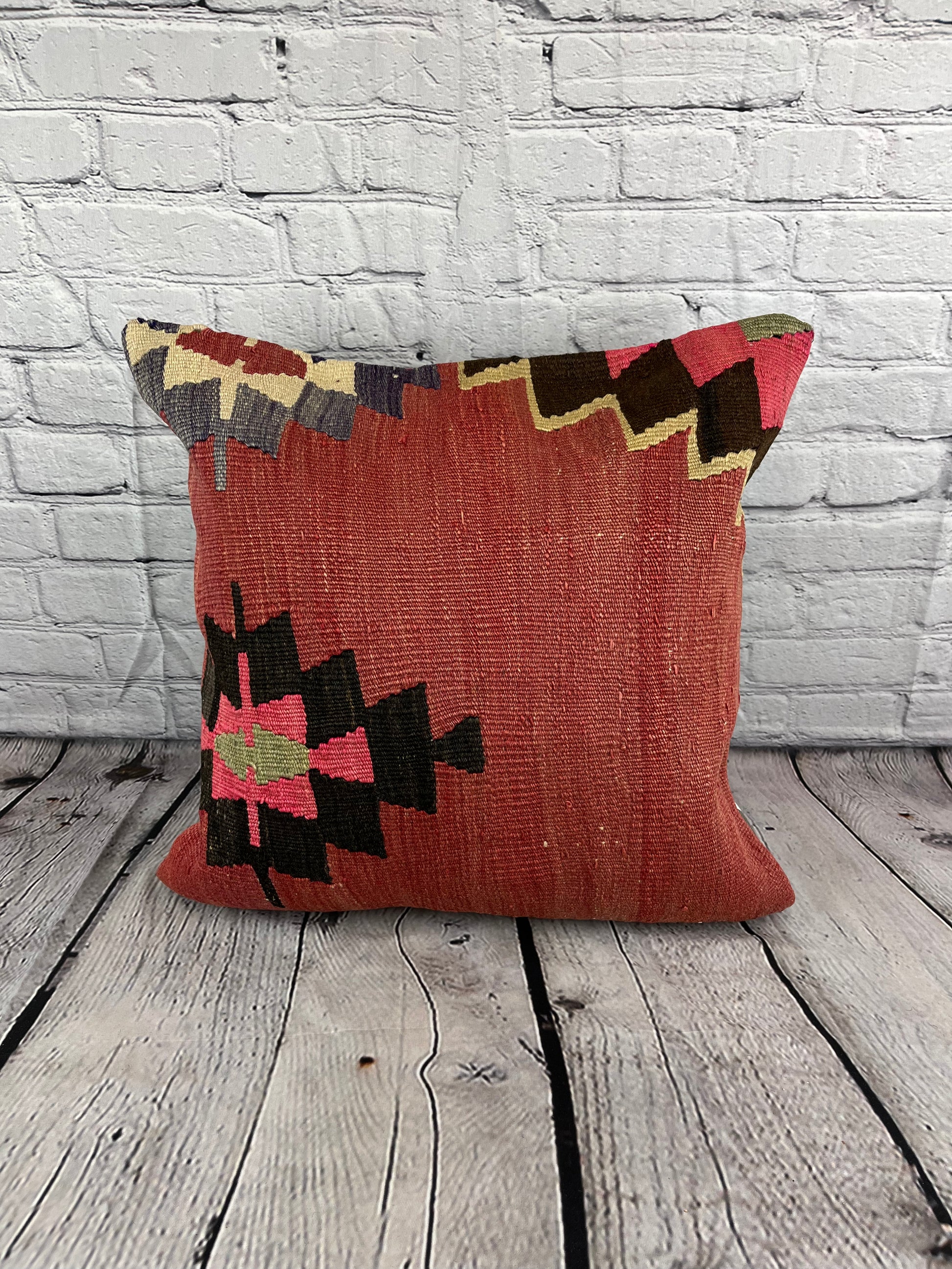 20 x 20 Kilim Pillow Turkish Cushion Natural Design Pillow Cushion Cover #6759