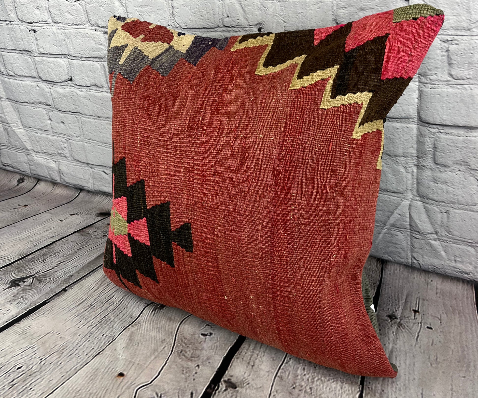 20 x 20 Kilim Pillow Turkish Cushion Natural Design Pillow Cushion Cover #6759