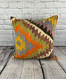 20 x 20 Kilim Pillow Turkish Cushion Natural Aegean Serenity Pillow Cushion Cover #6743