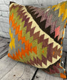 20 x 20 Kilim Pillow Turkish Cushion Natural Aegean Serenity Pillow Cushion Cover #6743