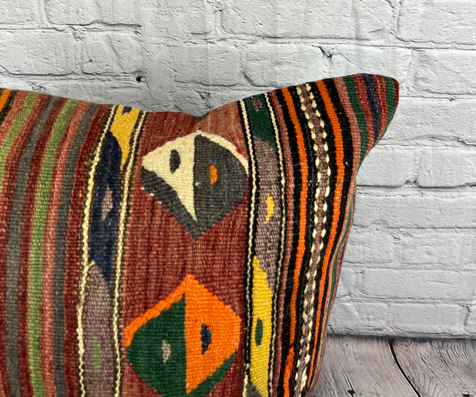 20 x 20 Kilim Pillow Turkish Cushion Natural Istanbul Dreams Pillow Cushion Cover #6741