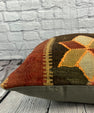 20 x 20 Kilim Pillow Turkish Cushion Natural Grand Bazaar Pillow Cushion Cover #6804