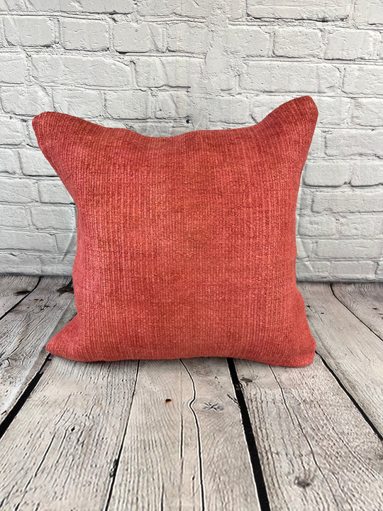 20 x 20 Hemp Pillow Turkish Cushion Natural Pinkish Red Pillow Cushion Cover #6476