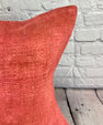 20 x 20 Hemp Pillow Turkish Cushion Natural Pinkish Red Pillow Cushion Cover #6469