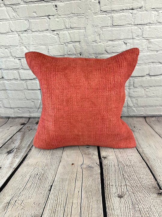20 x 20 Hemp Pillow Turkish Cushion Natural Pinkish Red Pillow Cushion Cover #6468