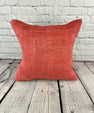 20 x 20 Hemp Pillow Turkish Cushion Natural Pinkish Red Pillow Cushion Cover #6467