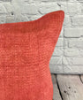 20 x 20 Hemp Pillow Turkish Cushion Natural Pinkish Red Pillow Cushion Cover #6467
