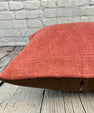 20 x 20 Hemp Pillow Turkish Cushion Natural Pinkish Red Pillow Cushion Cover #6466